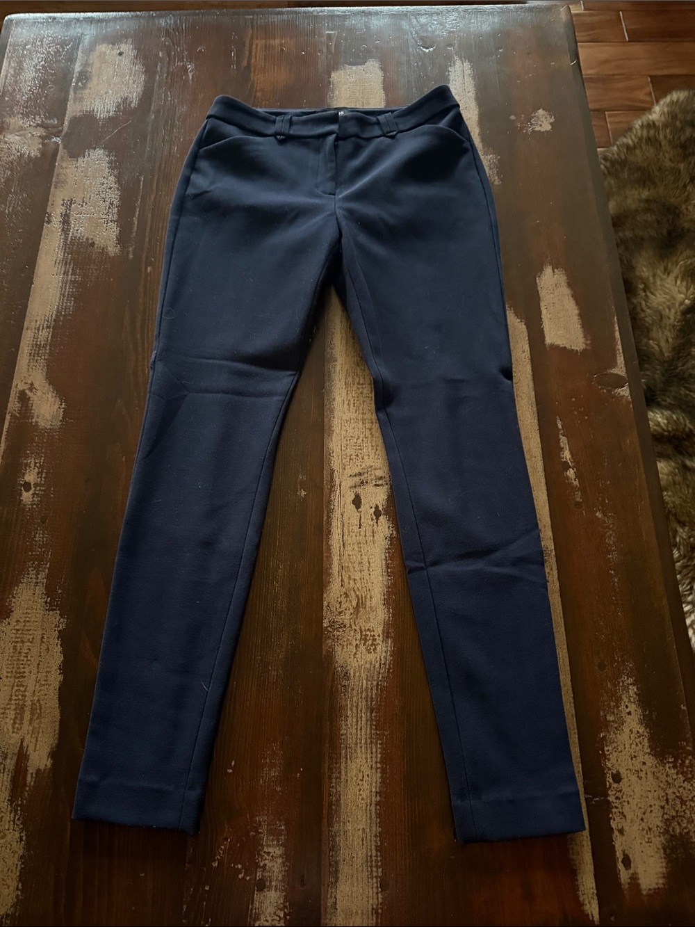 Express Slim Navy Blue Women's Skinny Dress Pants